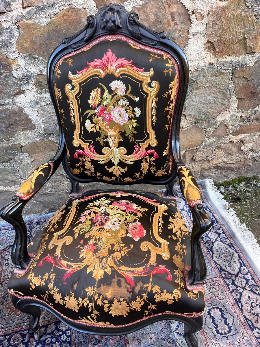 Pair Of Napoleon III Armchairs -photo-2