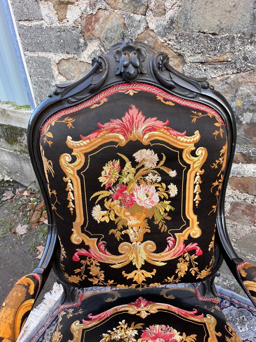 Pair Of Napoleon III Armchairs -photo-2