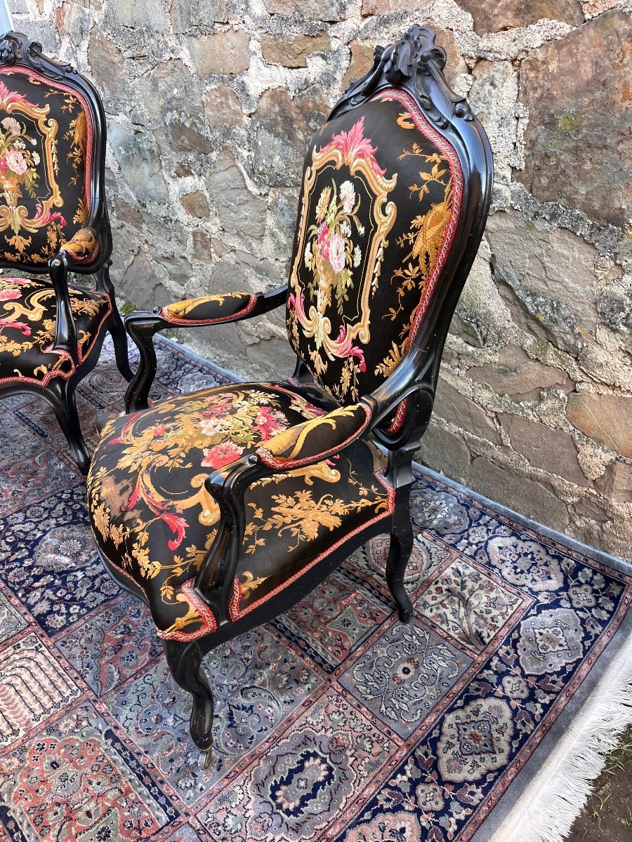 Pair Of Napoleon III Armchairs -photo-4