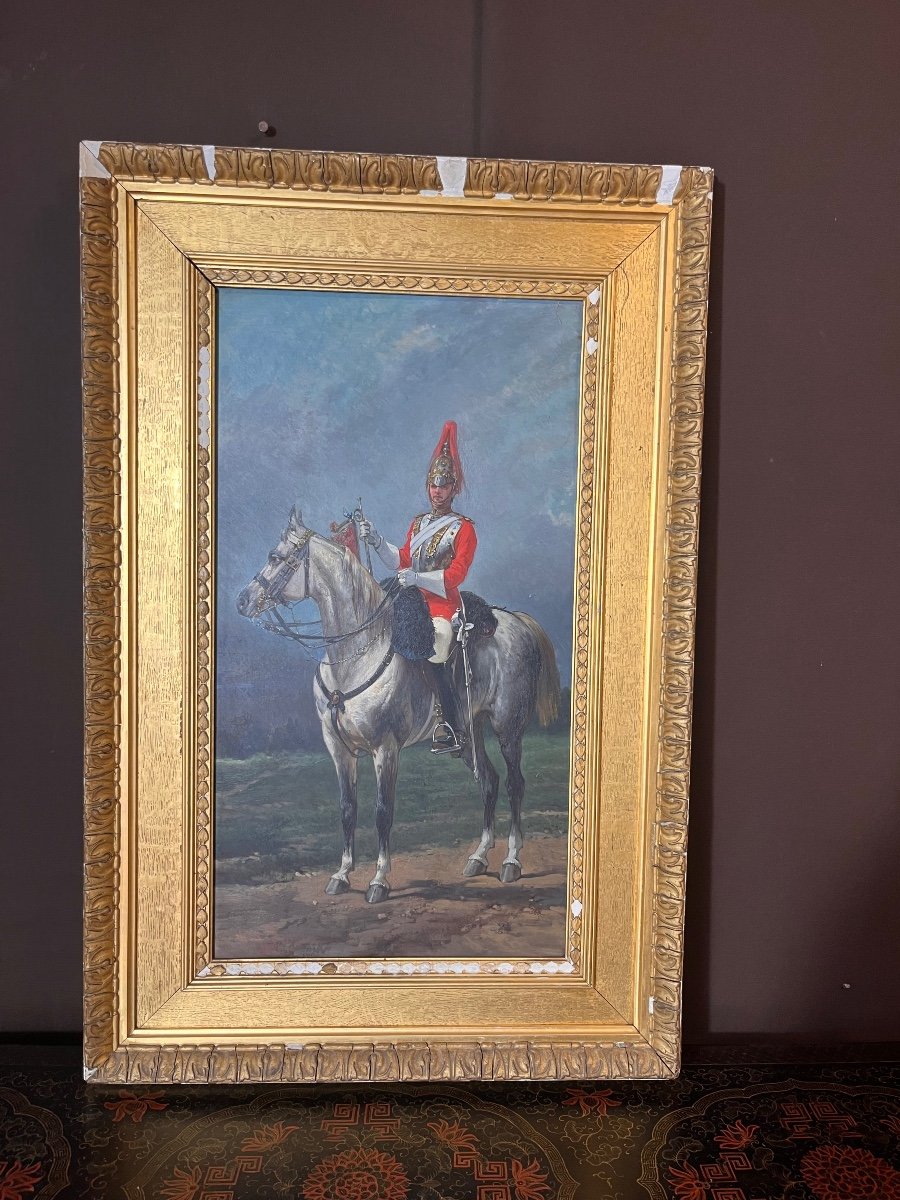 Olivier Pichat (1825-1912) Horse Guard De La Reine Victoria -photo-3