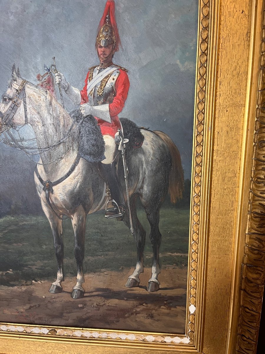 Olivier Pichat (1825-1912) Horse Guard De La Reine Victoria -photo-1