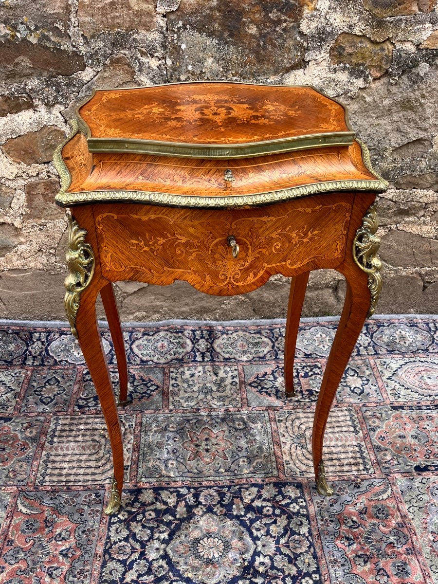 Petite Table Coiffeuse De Style Louis XV 