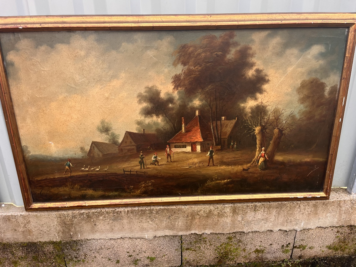 18th Century Animated Scene Painting 