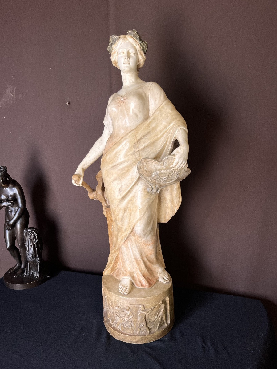 Important Austrian Art Nouveau Statue (95cm High)-photo-2