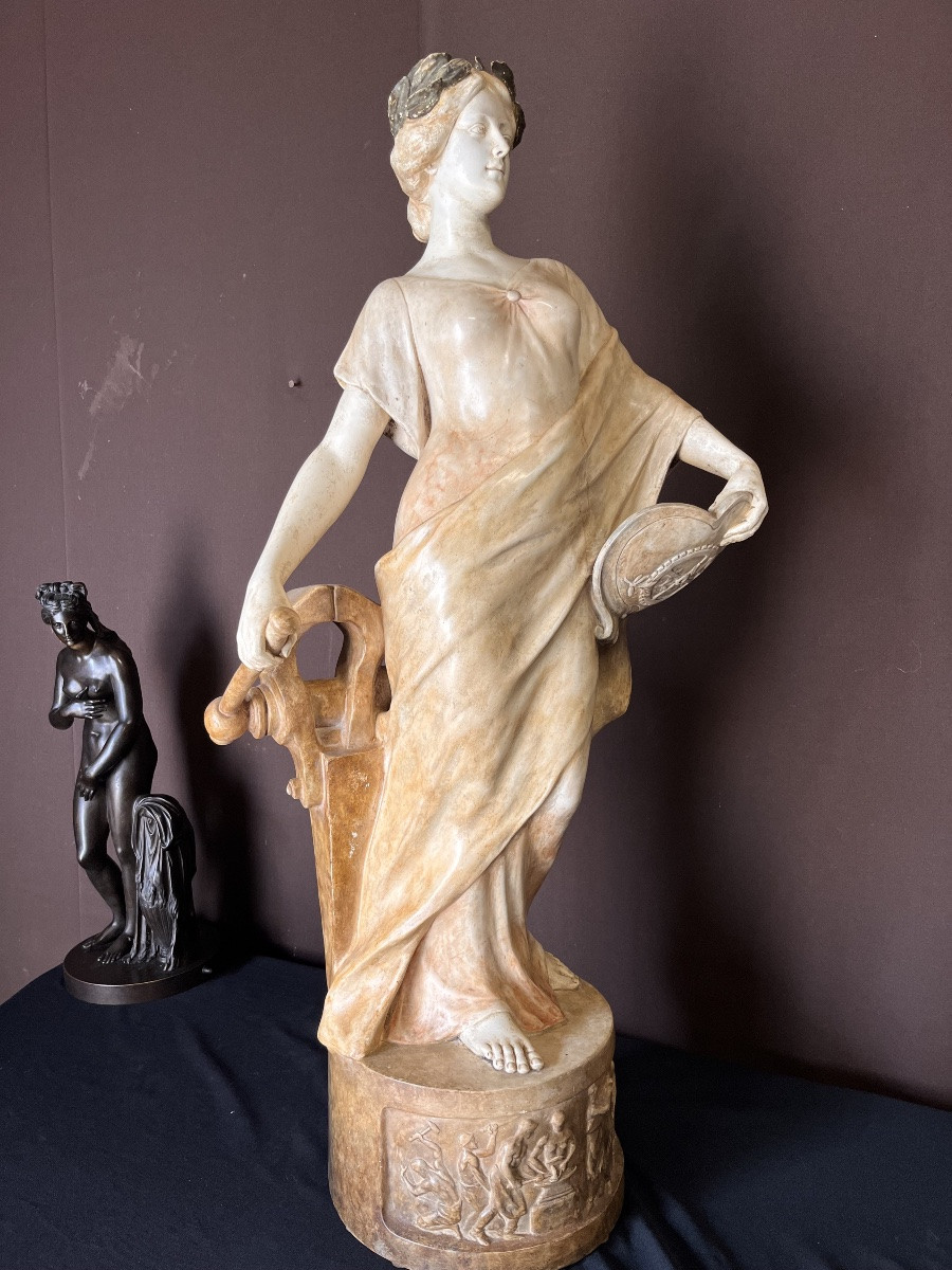 Important Austrian Art Nouveau Statue (95cm High)-photo-4