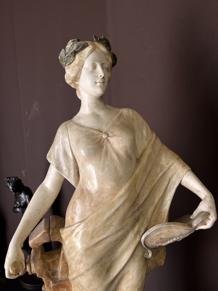 Important Austrian Art Nouveau Statue (95cm High)-photo-1