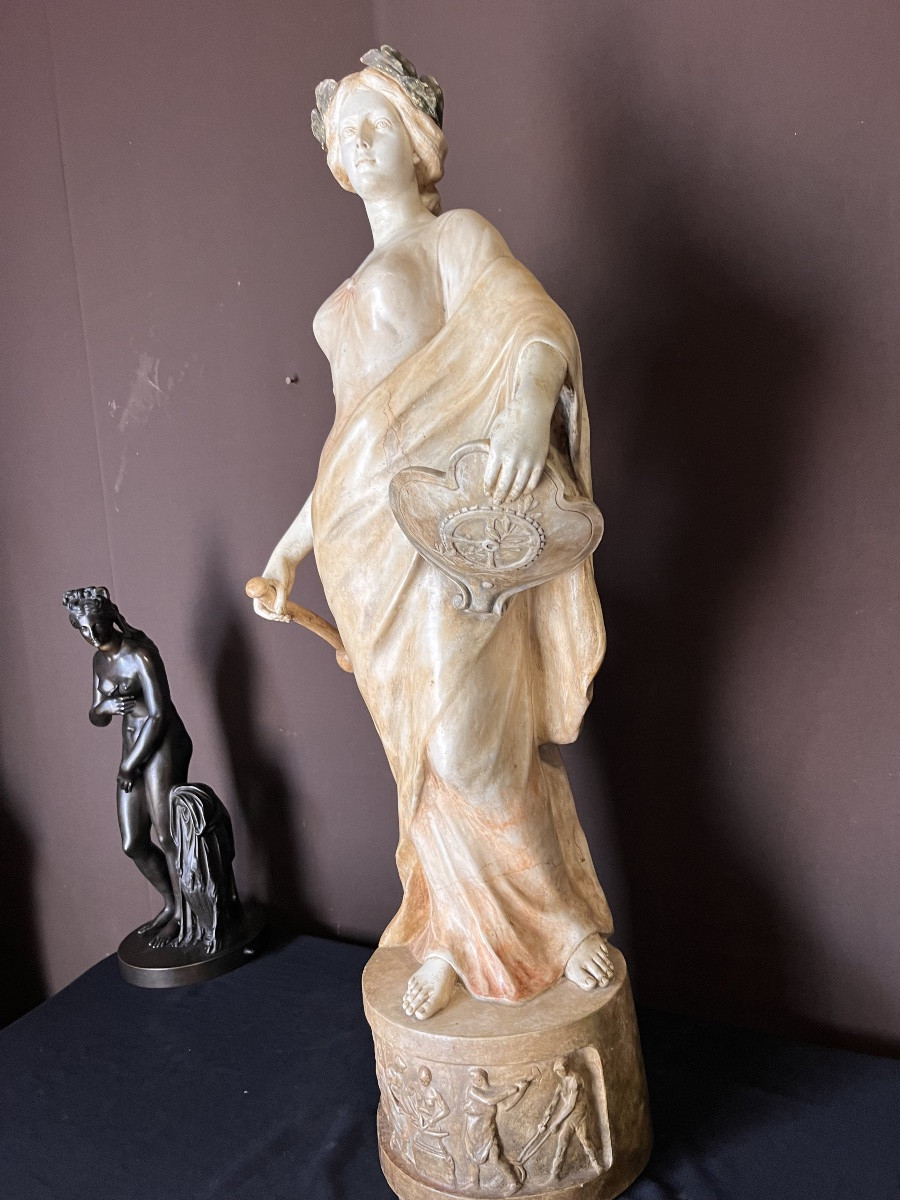 Important Austrian Art Nouveau Statue (95cm High)-photo-6