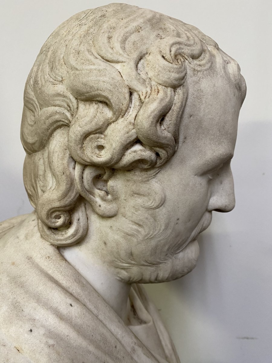 Bust In Italian Marble XVIII-photo-4