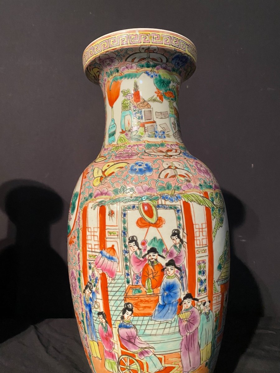 Pair Of Canton Vase-photo-2