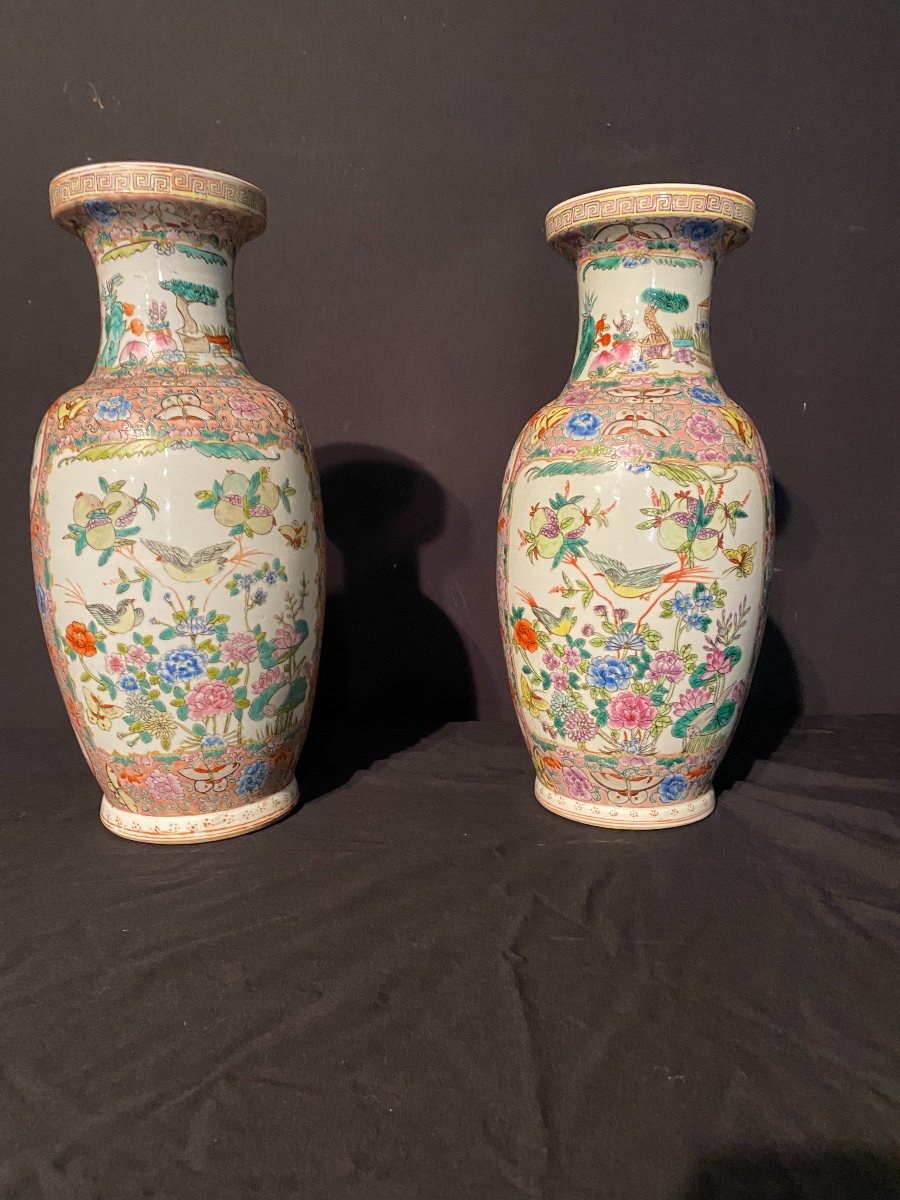 Pair Of Canton Vase-photo-3