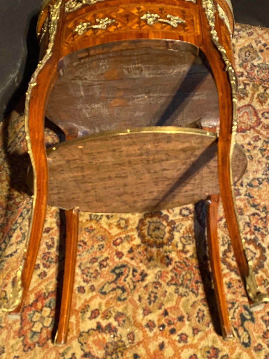 Louis XV Style Bedside In Marquetry-photo-4