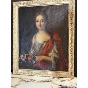 Portrait D’élégante Du XVIIIiem 