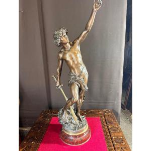 Grand Bronze David Terrassant Goliath (88cm)