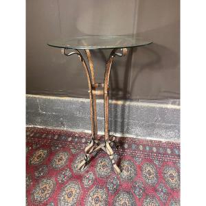 Curious High Table In Painted Iron 