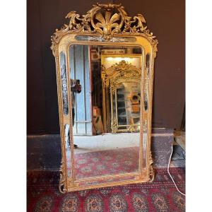 Miroir En Bois Doré De Style Louis XV 