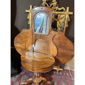 Curious Pedestal Table Forming Dressing Table 