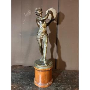 Sculpture En Bronze « Danseur De Saltarelle » De Justin Chrysostôme Sanson (1833 – 1910) 72 Cm