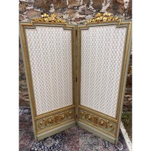 Louis XVI Style Two-leaf Screen 