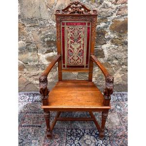 Renaissance Style Ceremonial Armchair 