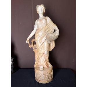 Importante Statue Autrichienne D’époque Art Nouveau (ht:95cm)