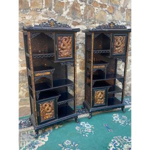 Pair Of Chinese Furniture In The Spirit Of Gabriel Viardot