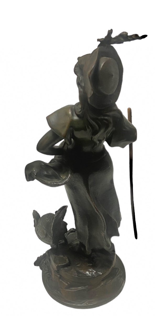 La Mascotte De Auguste Dewever Bronze Coquin .-photo-2