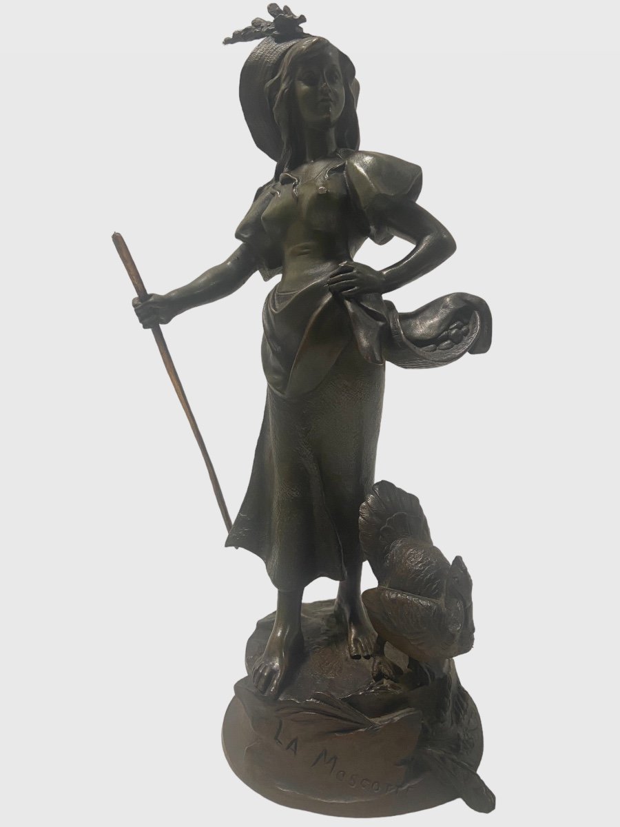 La Mascotte De Auguste Dewever Bronze Coquin .-photo-1
