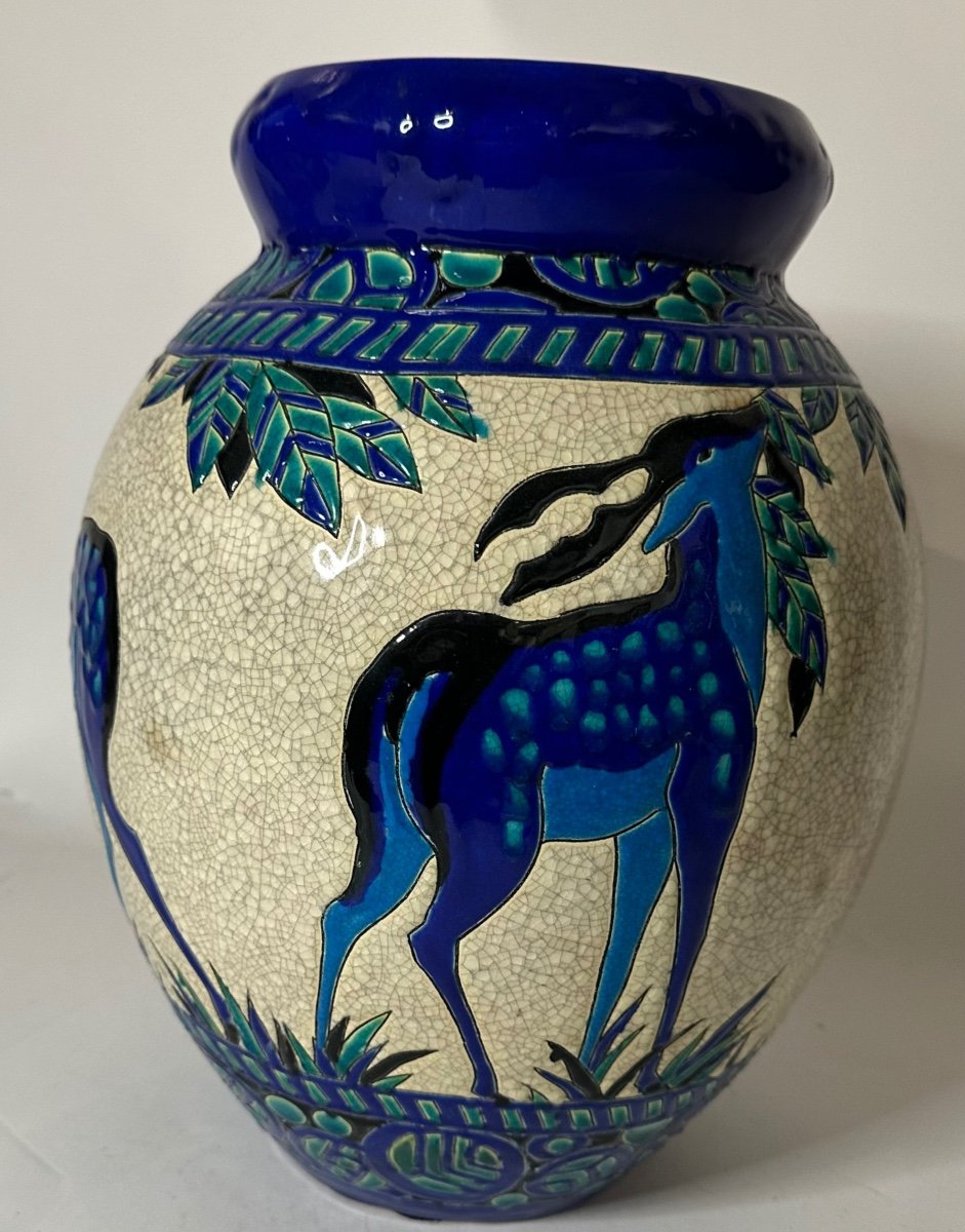 Large Keramis Art Deco Vase -photo-4