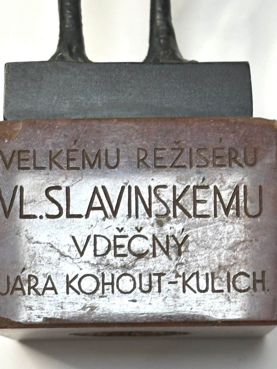 Le Coq Bronze Signé K.stachowsky école Tchèque -photo-3