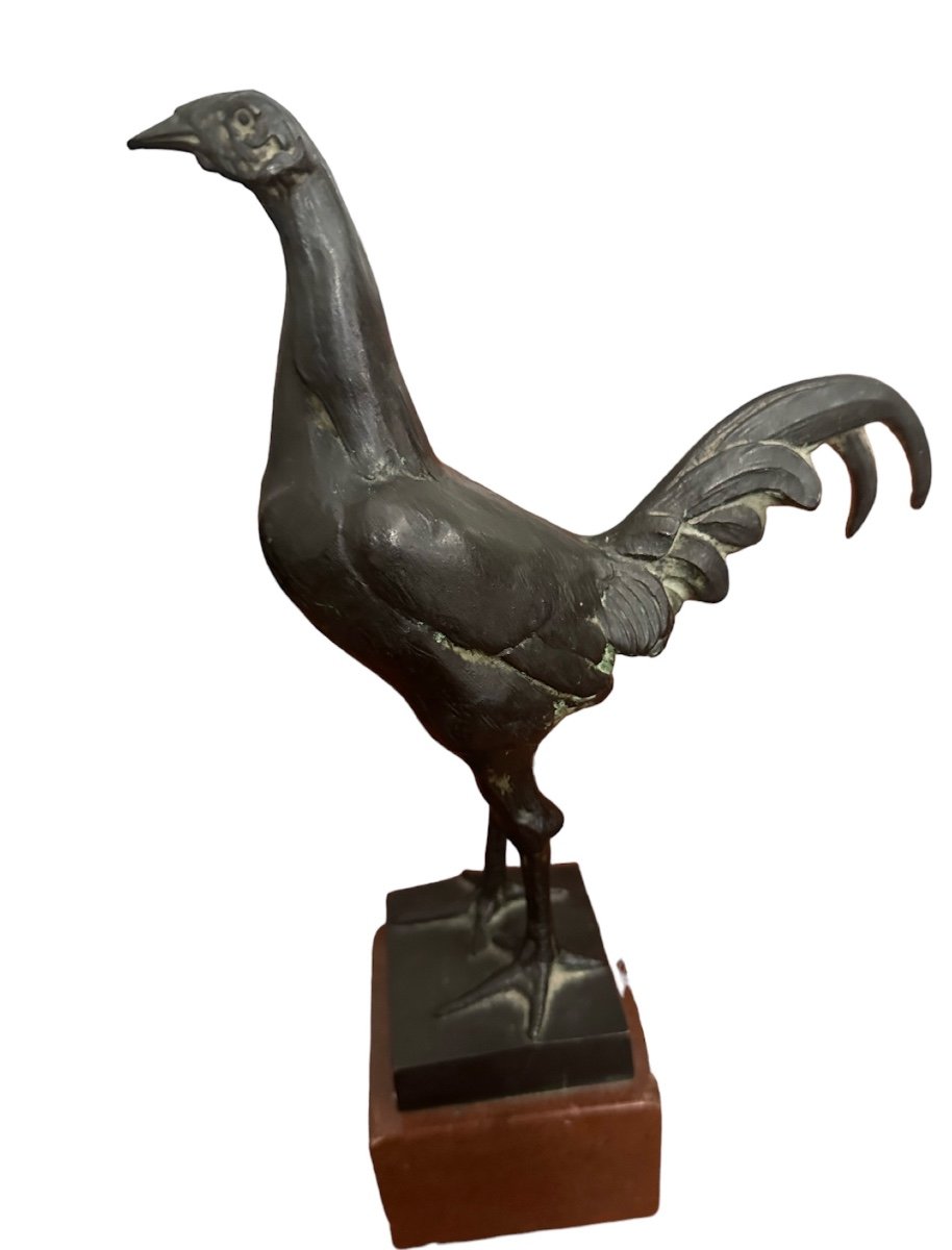 Le Coq Bronze Signé K.stachowsky école Tchèque 