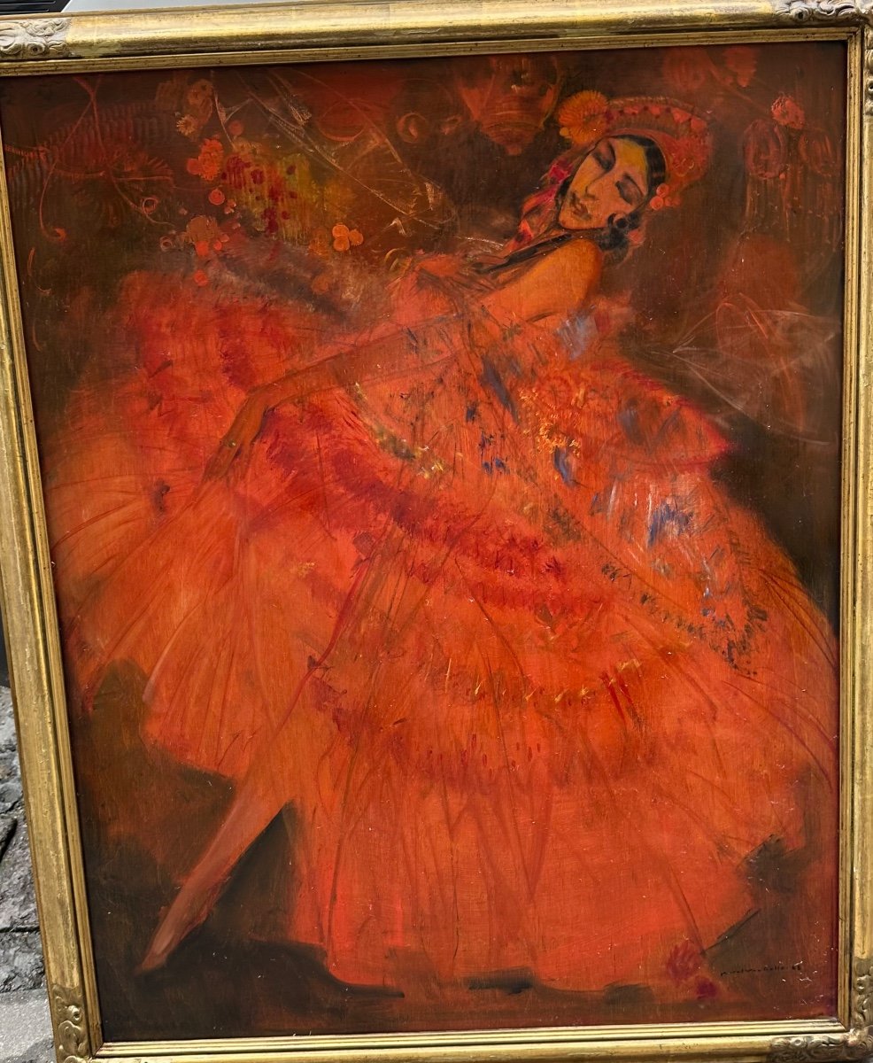 The Beautiful Spanish Dancer Karel Van Belle 1928 Belgian Artist