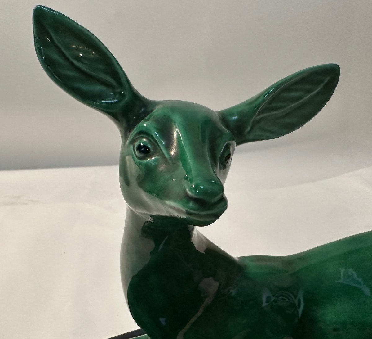 Paul Millet Ceramic Doe From Sévres -photo-2