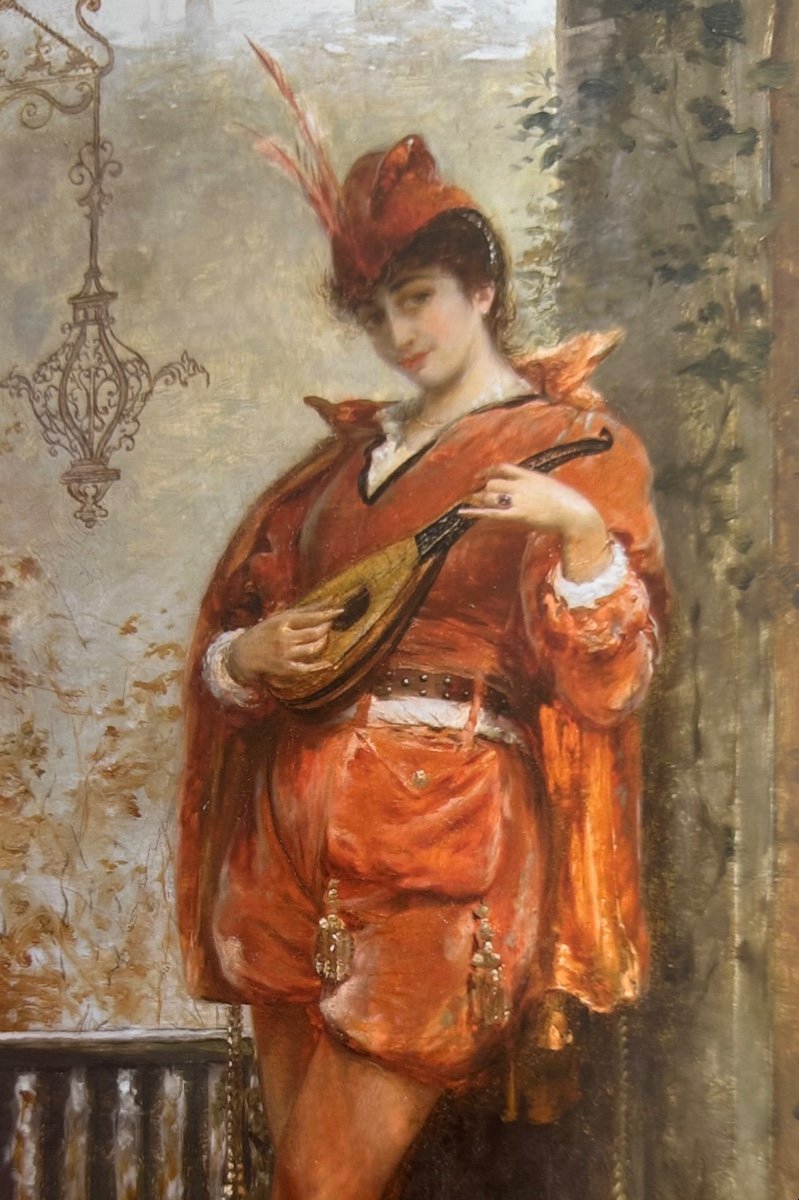 Le Troubadour Edouard Richter Peintre Français 1892-photo-1