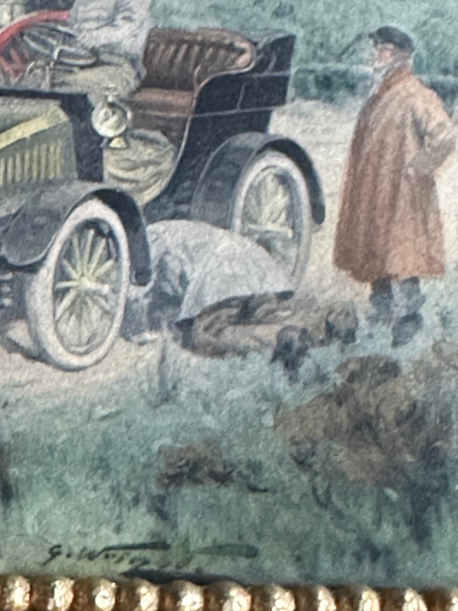 Pair Of Watercolors The First Car Rides Georgewright -photo-3