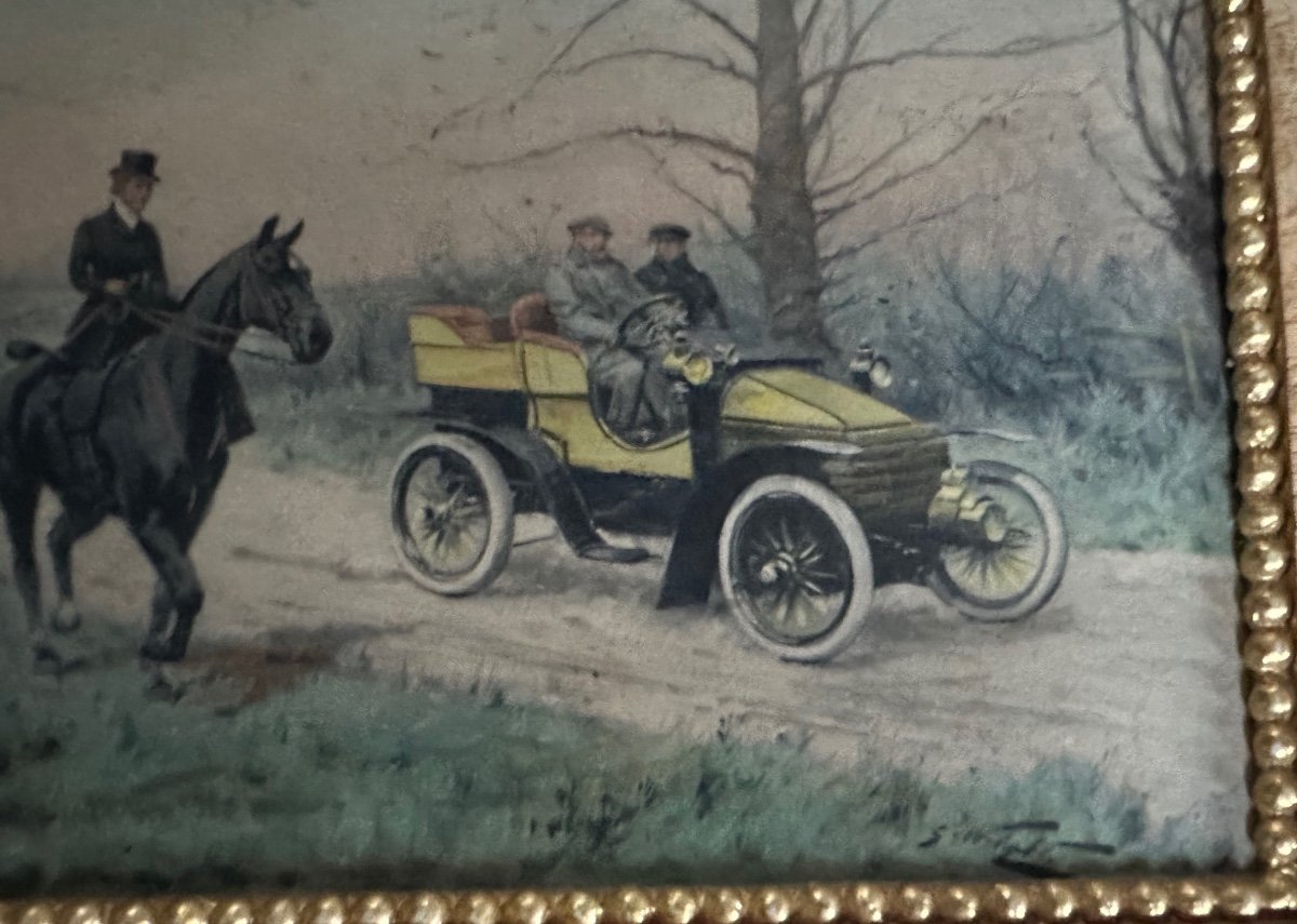 Pair Of Watercolors The First Car Rides Georgewright -photo-1