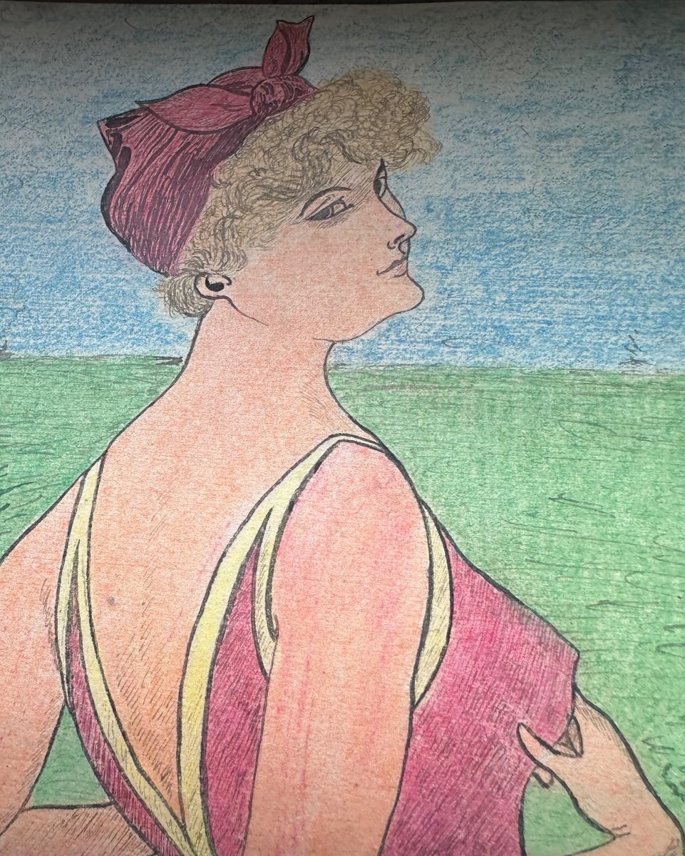 La Baigneuse éléguante Aquarelle Félix -photo-3