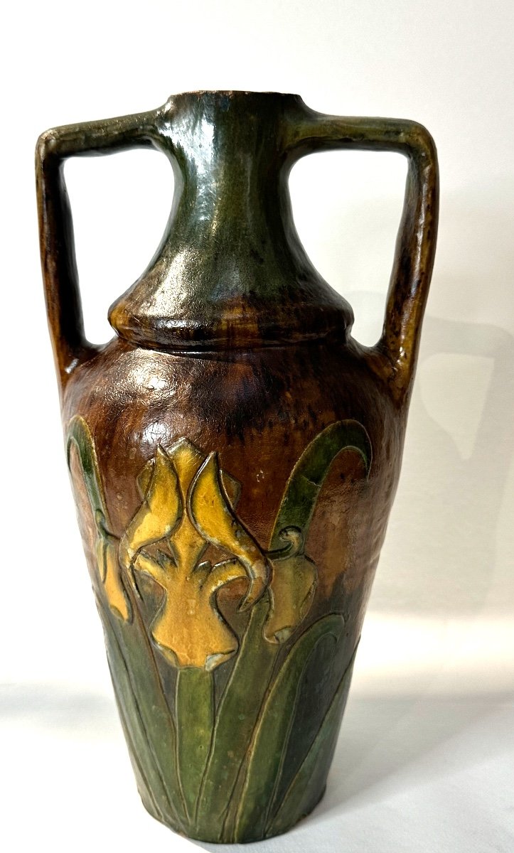 Art Nouveau Earthenware Vase Art Nouveau Léo Maes 