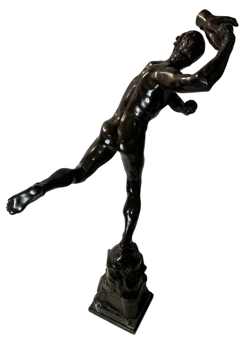 Sculpture Le Brabo By Jef Lambeaux Belgium Bronze -photo-2