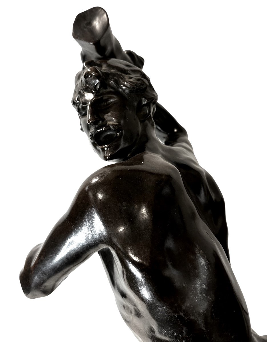 Sculpture Le Brabo By Jef Lambeaux Belgium Bronze -photo-4