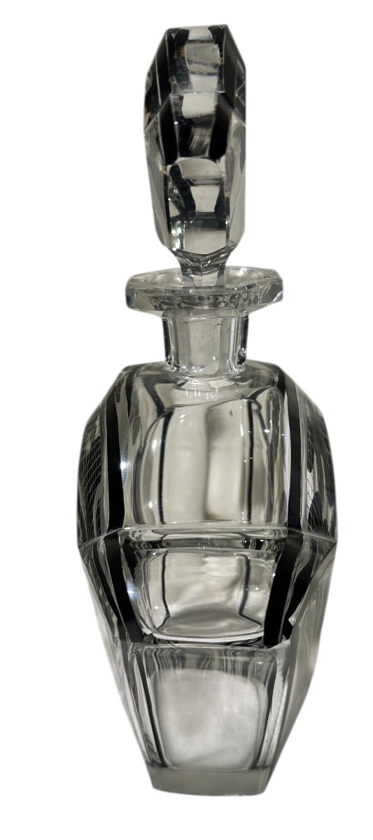 Art Deco Carafe Bohemian Glass -photo-2