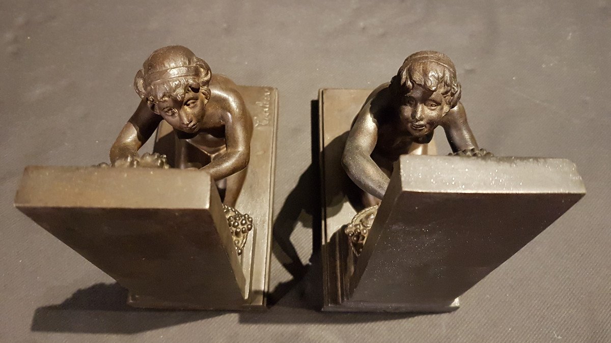 Pair Of Book Presses, Bronze - Carlier-photo-4