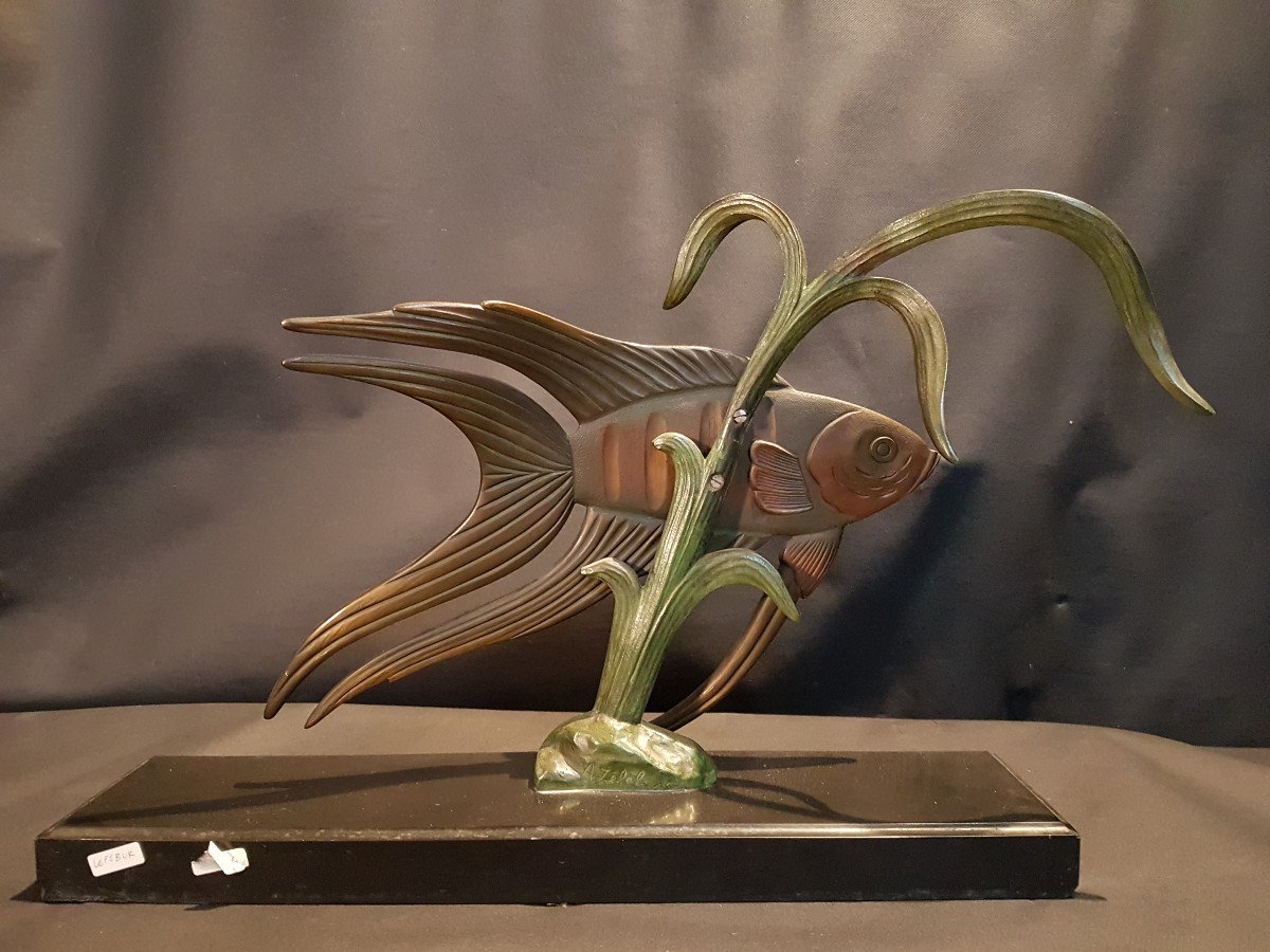 Fish, Art Deco  Bronze - Adelaïde Lefebvre-photo-4