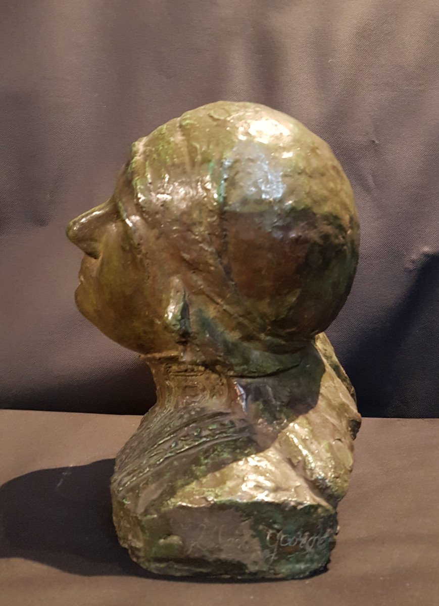 Buste d'Hélène Georges, Bronze - E. Nigritta-photo-2