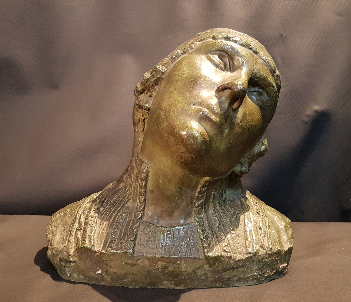 Buste d'Hélène Georges, Bronze - E. Nigritta