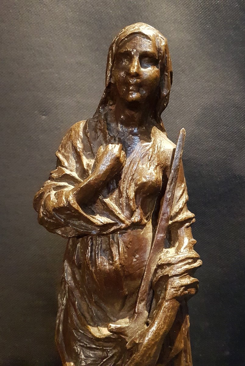 Femme Tenant Une épée (la justice), Bronze - Pierre Theunis-photo-2
