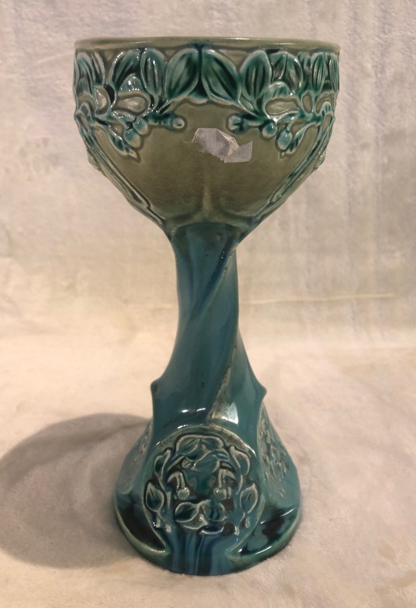 Ceramic Cup - Austrian - Art Nouveau - 11x24cm-photo-2