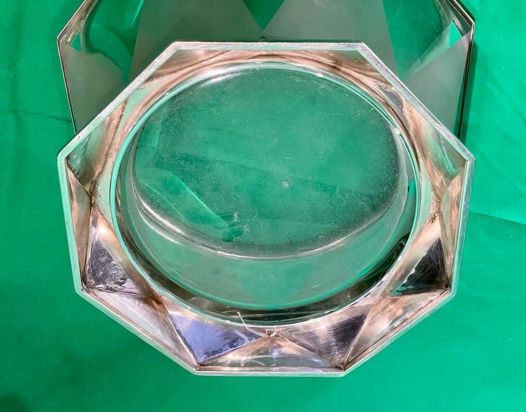 Crystal And Silver Cup - Art-deco - Size 15x26cm - Illegible Hallmark-photo-4