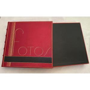 Superb Art Deco Photo Album Leather Bound