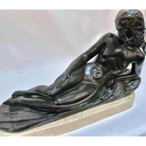 Sculpture Jeune Femme Art Déco Paule Bisman 