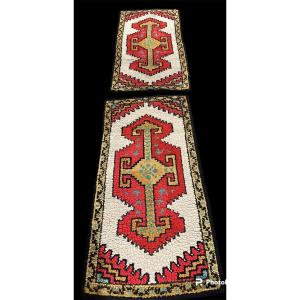 Pair Of Art Deco Wool Rugs Kortrijk Region Belgium 